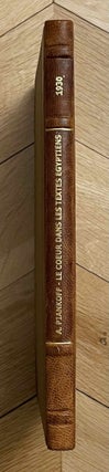 Item #M2251e Le coeur dans les textes égyptiens. Depuis l'Ancien Empire jusqu'à la...