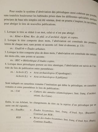 Abréviations des périodiques et collections en usage à l'Institut Français d'Archéologie Orientale[newline]M2254-03.jpg