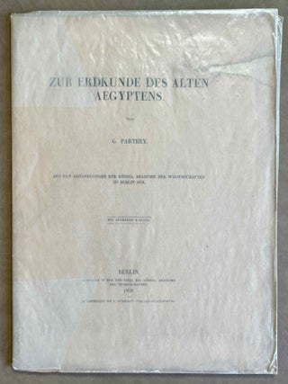 Item #M2259 Zur Erdkunde des alten Ägyptens. PARTHEY Gustav