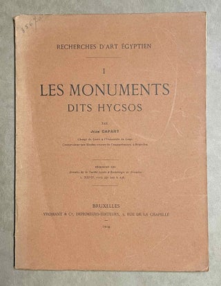 Item #M2262 Les monuments dits Hycsos. CAPART Jean[newline]M2262-00.jpeg