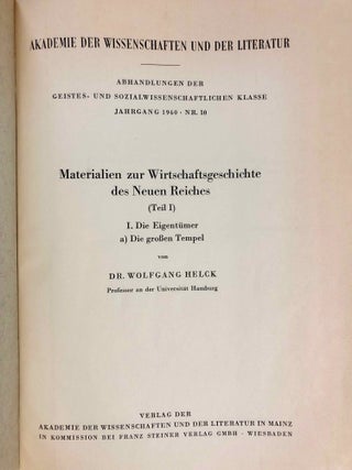 Materialien zur Wirtschaftsgeschichte des Neuen Reiches. Band I-VI + Indices (complete set)[newline]M2269a-04.jpg