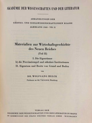 Materialien zur Wirtschaftsgeschichte des Neuen Reiches. Band I-VI + Indices (complete set)[newline]M2269a-07.jpg
