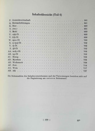 Materialien zur Wirtschaftsgeschichte des Neuen Reiches. Band I-VI + Indices (complete set)