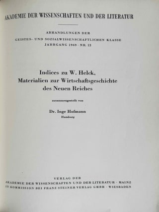 Materialien zur Wirtschaftsgeschichte des Neuen Reiches. Band I-VI + Indices (complete set)[newline]M2269d-19.jpeg