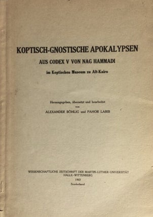 Item #M2274 Koptisch-gnostische Apokalypsen aus Codex V von Nag Hammadi im koptischen Museum zu...