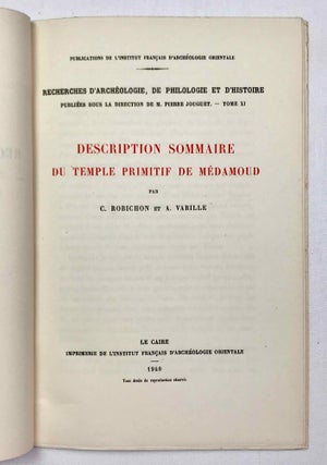 Description sommaire du temple primitif de Médamoud[newline]M2303a-02.jpeg