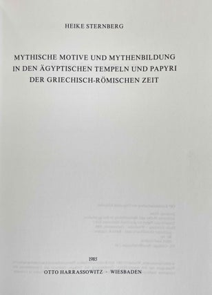 Mythische Motive und Mythenbildung in den ägyptischen Tempeln und Papyri der griechisch-römischen Zeit[newline]M2310-01.jpeg