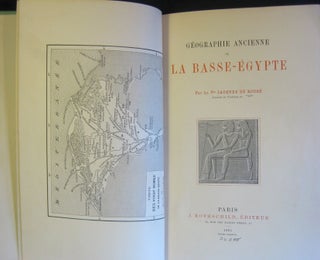 Item #M2312c Géographie ancienne de la Basse-Égypte. ROUGÉ Jacques, de