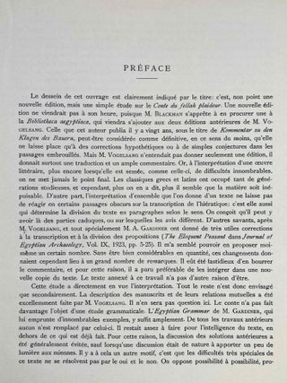 &Eacute;tude sur le Conte du Fellah Plaideur. R&eacute;cit &eacute;gyptien du Moyen-Empire. [with:] La sagesse d&rsquo;Ani. Texte, traduction et commentaire (two volumes in one)[newline]M2350a-04.jpeg