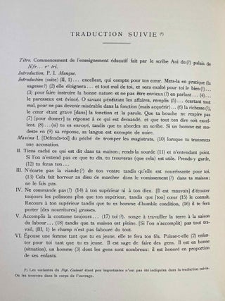 &Eacute;tude sur le Conte du Fellah Plaideur. R&eacute;cit &eacute;gyptien du Moyen-Empire. [with:] La sagesse d&rsquo;Ani. Texte, traduction et commentaire (two volumes in one)[newline]M2350a-17.jpeg