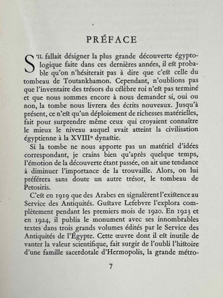 Vie de Petosiris, grand prêtre de Thot à Hermopolis-la-Grande. Avec une préface de Jean Capart.[newline]M2352b-02.jpeg