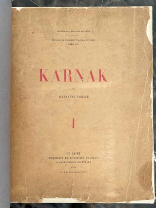 Karnak. Tome I.