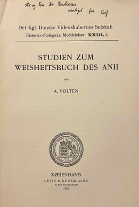 Studien zum Weisheitsbuch des Anii