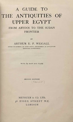A Guide to the Antiquities of Upper Egypt from Abydos to the Sudan Frontier. Second edition.[newline]M2370a-02.jpeg