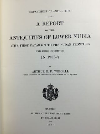 A Report on the Antiquities of Lower Nubia (the First Cataract to the Sudan Frontier) and Their Condition in 1906-7. (Department of Antiquities.)[newline]M2371a-01.jpg