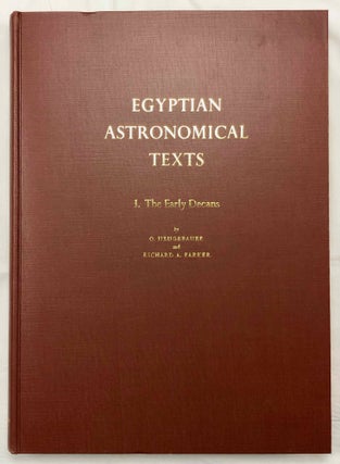 Egyptian Astronomical Texts. Vol. I: The Early Decans. Vol. II: The Ramesside Star Clocks. Vol. III: Decans, Planets, Constellations and Zodiacs. Text & Plates (complete set)[newline]M2391c-01.jpg