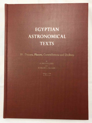 Egyptian Astronomical Texts. Vol. I: The Early Decans. Vol. II: The Ramesside Star Clocks. Vol. III: Decans, Planets, Constellations and Zodiacs. Text & Plates (complete set)[newline]M2391c-19.jpg