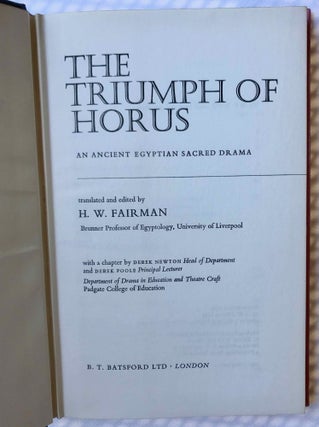 The Triumph of Horus: An ancient Egyptian Sacred Drama.[newline]M2395c-01.jpg
