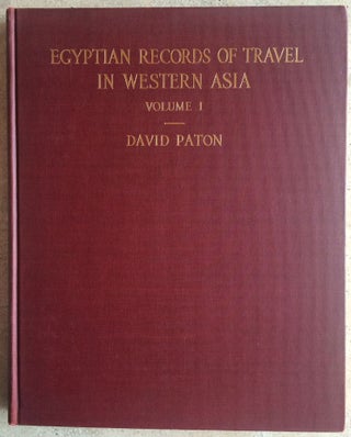 Early Egyptian Records of Travel. Vol. I: To the end of the XVIIth dynasty. Vol. II: Some texts of the XVIIIth dynasty, exclusive of the Annals of Thutmosis III. Vol. III: The Annals of Thutmosis III (2 vol.). Vol. IV: Thutmosis III. The "Stele of victory". The great geographical lists at Karnak (complete set)[newline]M2397-01.jpg
