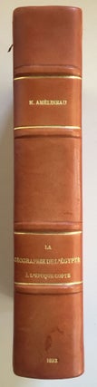 Item #M2404b La géographie de l'Egypte à l'époque copte. AMELINEAU Emile Clément