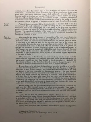 Catalogue of Demotic Papyri in the British Museum. Vol. II: The instructions of 'Onkhsheshonqy (British Museum Papyrus 10508). Part I: Introduction, Transliteration, Translation, Notes and Plates (all published)