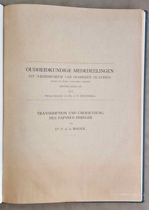 Transkription und Übersetzung des Papyrus Insinger