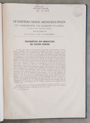 Transkription und Übersetzung des Papyrus Insinger