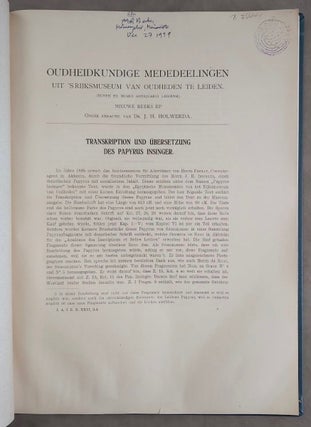 Transkription und Übersetzung des Papyrus Insinger