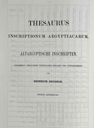 Thesaurus Inscriptionum Aegyptiacarum. Band I-II, III-IV, V-VI (complete set)[newline]M2418f-08.jpeg