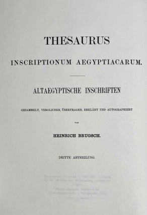 Thesaurus Inscriptionum Aegyptiacarum. Band I-II, III-IV, V-VI (complete set)[newline]M2418f-13.jpeg