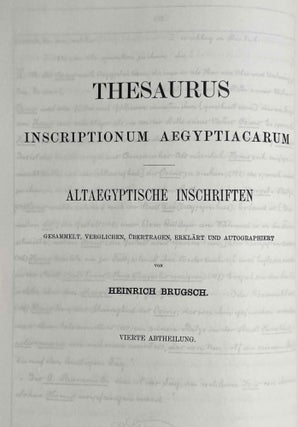 Thesaurus Inscriptionum Aegyptiacarum. Band I-II, III-IV, V-VI (complete set)[newline]M2418f-17.jpeg