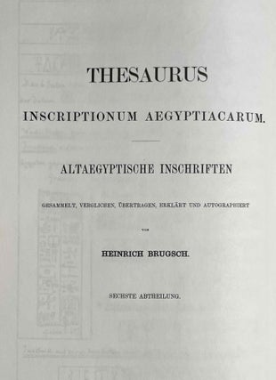 Thesaurus Inscriptionum Aegyptiacarum. Band I-II, III-IV, V-VI (complete set)[newline]M2418f-43.jpeg