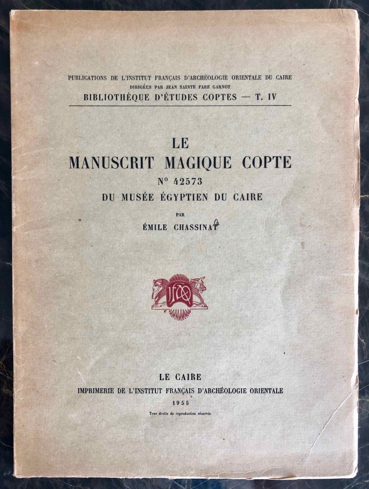 Item #M2421b Le manuscrit magique copte No. 42573 du Musée Egyptien du Caire. CHASSINAT Emile.[newline]M2421b.jpg