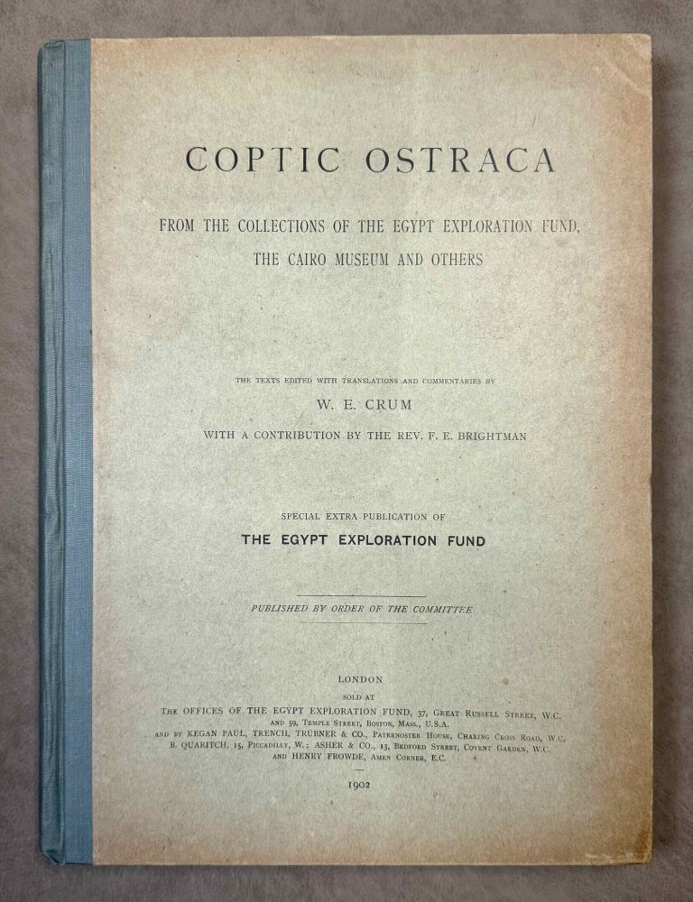 Item #M2423b Coptic ostraca from the collections of the Egypt Exploration Fund, the Cairo Museum and others. CRUM Walter Ewing.