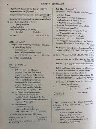 Coptic ostraca from the collections of the Egypt Exploration Fund, the Cairo Museum and others