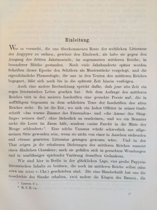 Das Gespräch eines Lebensmüden mit seiner Seele. Aus dem Papyrus 3024 der königlichen Museen.