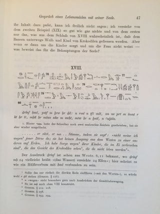 Das Gespräch eines Lebensmüden mit seiner Seele. Aus dem Papyrus 3024 der königlichen Museen.