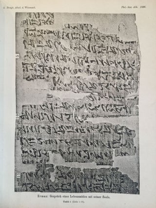 Das Gespräch eines Lebensmüden mit seiner Seele. Aus dem Papyrus 3024 der königlichen Museen.[newline]M2426-08.jpg