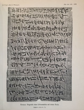 Das Gespräch eines Lebensmüden mit seiner Seele. Aus dem Papyrus 3024 der königlichen Museen.[newline]M2426-12.jpg