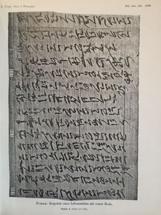 Das Gespräch eines Lebensmüden mit seiner Seele. Aus dem Papyrus 3024 der königlichen Museen.