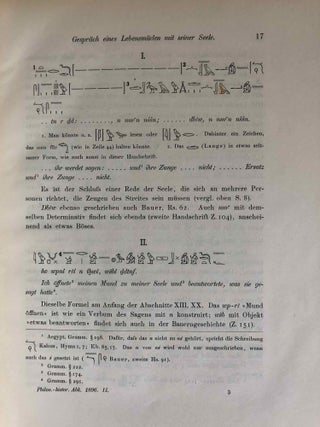 Das Gespräch eines Lebensmüden mit seiner Seele. Aus dem Papyrus 3024 der königlichen Museen.
