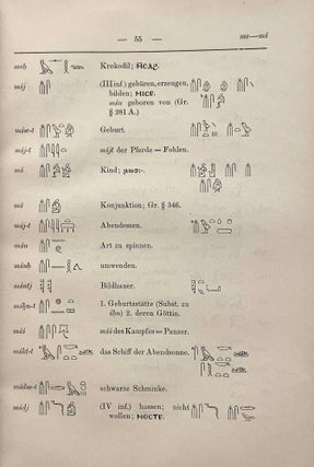 Aegyptisches Glossar. Die häufigeren Worte der aegyptischen Sprache.