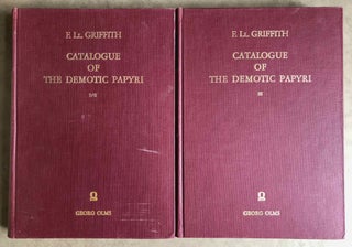 Catalogue of the demotic papyri in the John Rylands Library in Manchester. Vol. I: Atlas of Facsimiles. Vol. II: Hand-Copies of the ealier documents (Nos. I-IX). Vol. III: Key-list, translations, commentaries and indices (complete set)[newline]M2430-01.jpeg