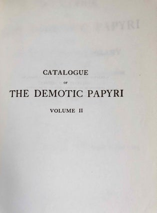 Catalogue of the demotic papyri in the John Rylands Library in Manchester. Vol. I: Atlas of Facsimiles. Vol. II: Hand-Copies of the ealier documents (Nos. I-IX). Vol. III: Key-list, translations, commentaries and indices (complete set)[newline]M2430-07.jpeg