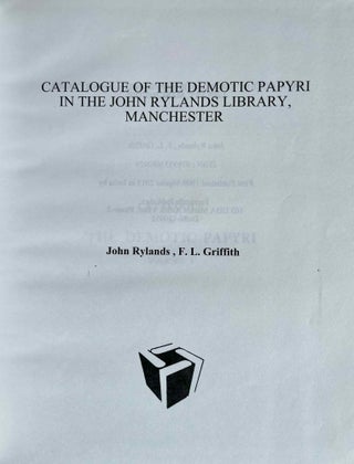 Catalogue of the demotic papyri in the John Rylands Library in Manchester. Vol. I: Atlas of Facsimiles.[newline]M2430b-01.jpeg