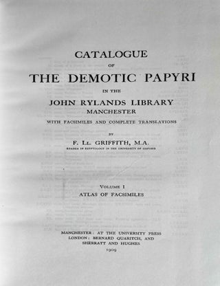 Catalogue of the demotic papyri in the John Rylands Library in Manchester. Vol. I: Atlas of Facsimiles.[newline]M2430b-03.jpeg