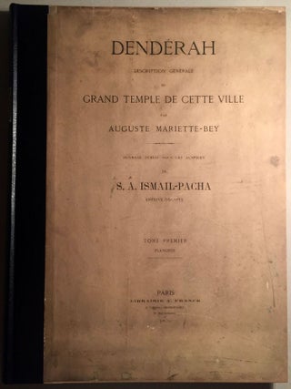 Item #M2440 Denderah. Description générale du grand temple de cette ville. Tomes I & II...