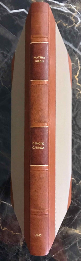 Item #M2441c Demotic ostraka from the collections at Oxford, Paris, Berlin, Vienna and Cairo. MATTHA Girgis.[newline]M2441c-00.jpeg