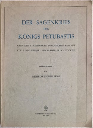 Item #M2444 Der Sagenkreis des Königs Petubastis. SPIEGELBERG Wilhelm[newline]M2444.jpg