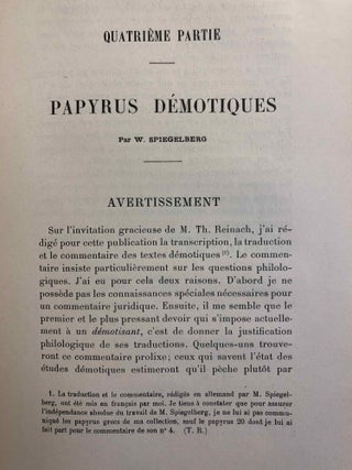 Papyrus grecs et démotiques recueillis en Egypte et publiés par Théodore Reinach[newline]M2461-07.jpg